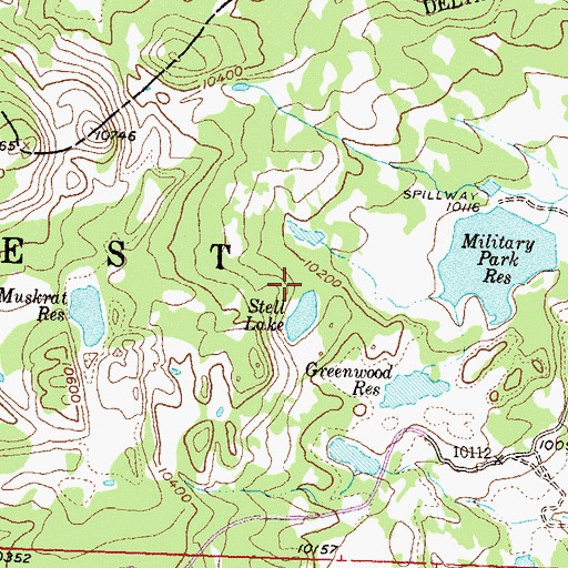 Topographic Map of Stell Lake Dam, CO