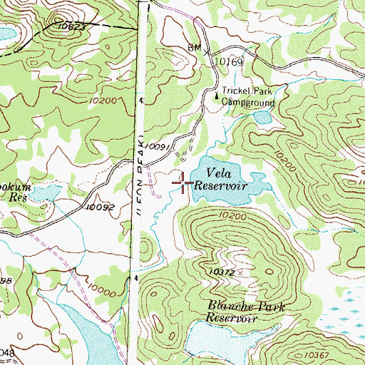 Topographic Map of Vela Dam, CO