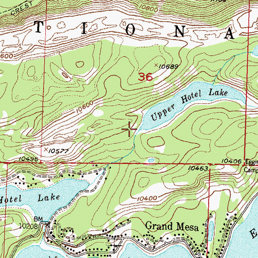 Topographic Map of Upper Hotel Lake Dam, CO