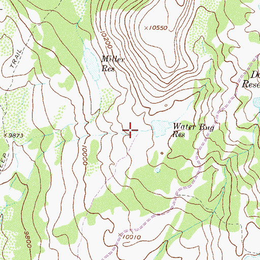 Topographic Map of Waterbug Dam, CO