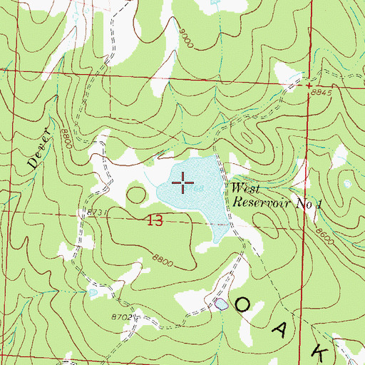 Topographic Map of West Number 1 Dam, CO