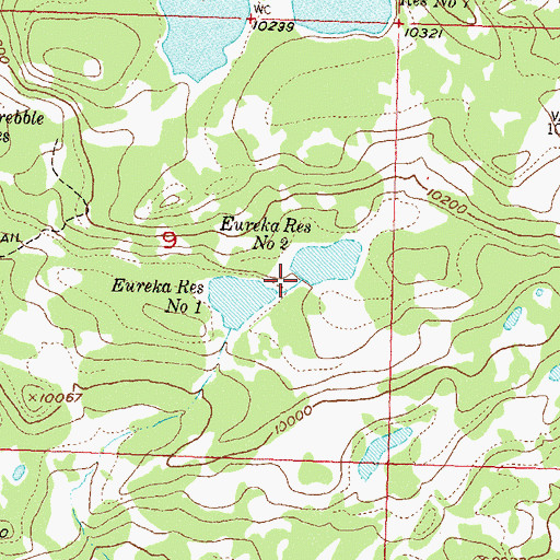 Topographic Map of Eureka Number 2 Dam, CO