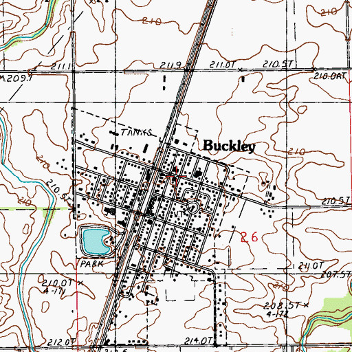 Topographic Map of Saint John Lutheran Church, IL