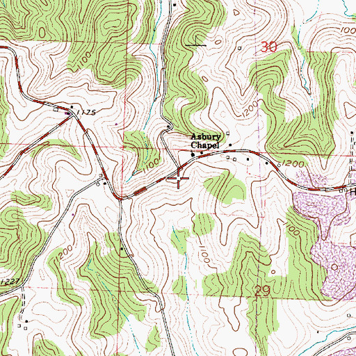 Topographic Map of Moraville Post Office (historical), OH