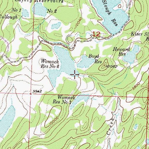 Topographic Map of Womack Number 2 and 3 Dam, CO