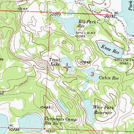 Topographic Map of Fish Lake Dam, CO