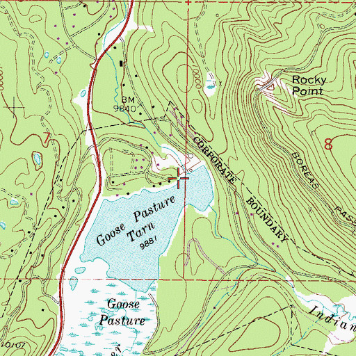 Topographic Map of Goose Pasture Dam, CO