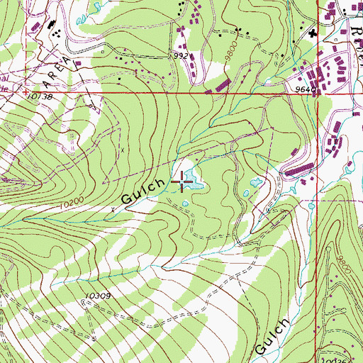 Topographic Map of Sawmill Reservoir, CO