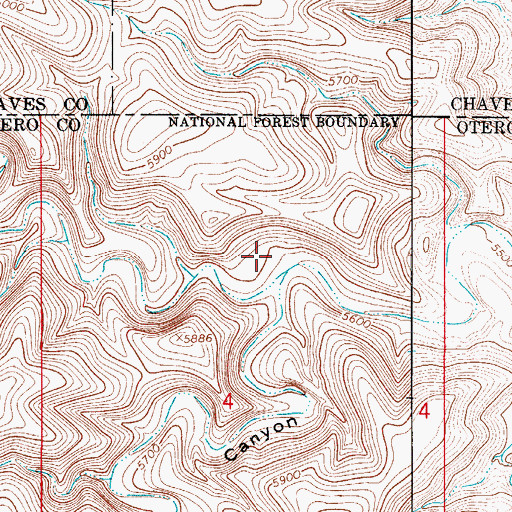 Topographic Map of Crooked Storage Tank, NM