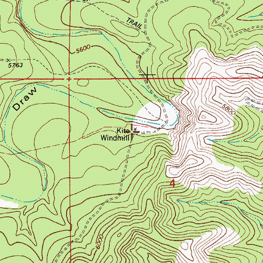 Topographic Map of Kite Windmill Storage Tank, NM