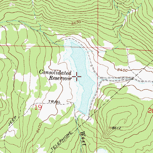 Topographic Map of Consolidated Dam, CO