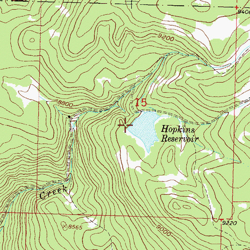 Topographic Map of Hopkins Dam, CO