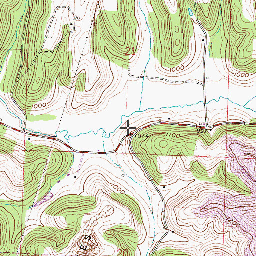 Topographic Map of Stacy Post Office (historical), OH