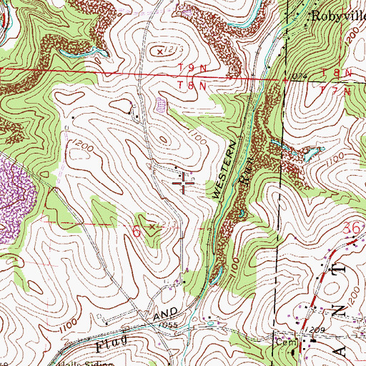 Topographic Map of Harrison Post Office, OH