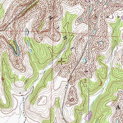 Topographic Map of Jewett Post Office, OH