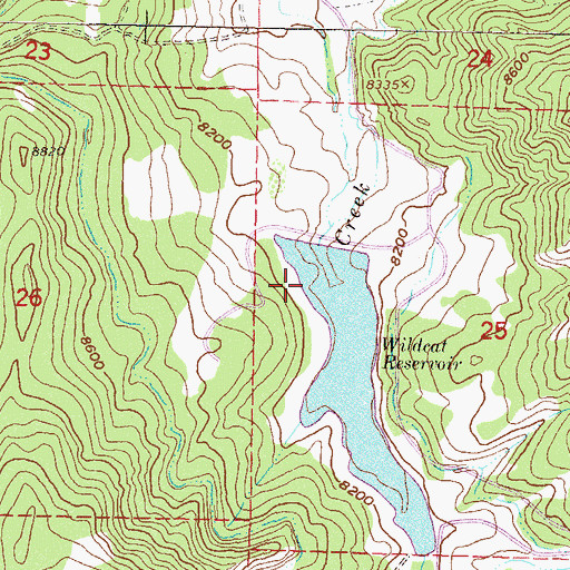 Topographic Map of Wildcat Dam, CO