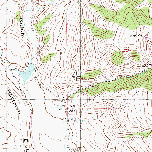 Topographic Map of Christenson Reservoir, CO