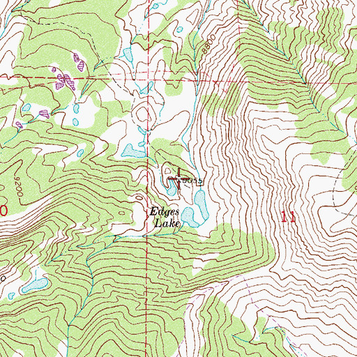 Topographic Map of Hurt Dam, CO