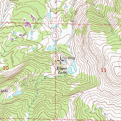 Topographic Map of Hurt Reservoir, CO
