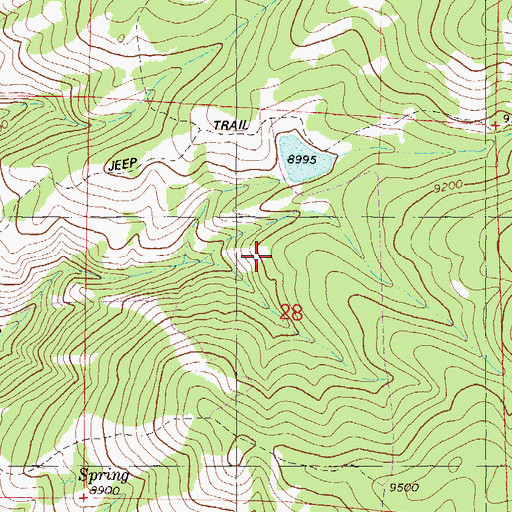 Topographic Map of Jones Reservoir, CO