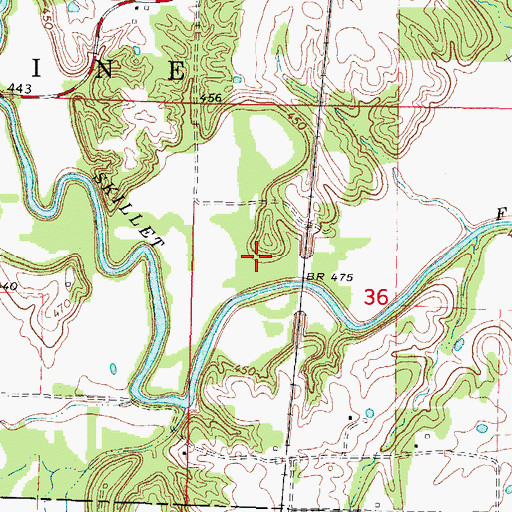 Topographic Map of Miller Shrub Swamp Nature Preserve, IL