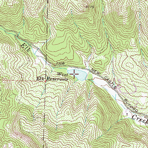Topographic Map of West Elk Reservoir, CO