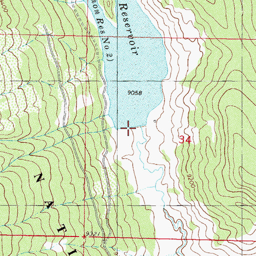 Topographic Map of McMahon Dam, CO