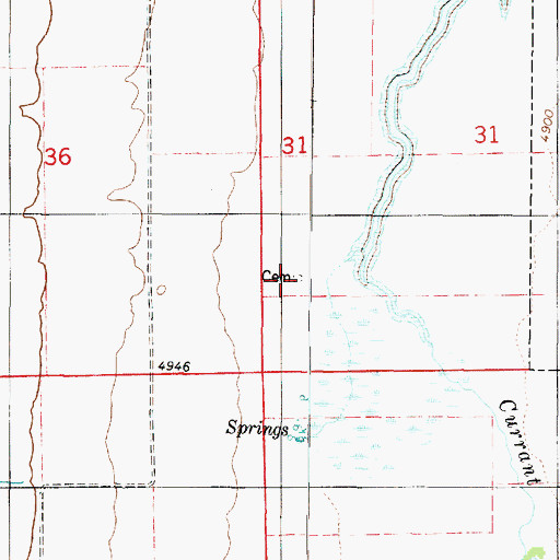 Topographic Map of Swasey Family Cemetery, UT
