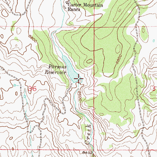 Topographic Map of Parsons Dam, CO