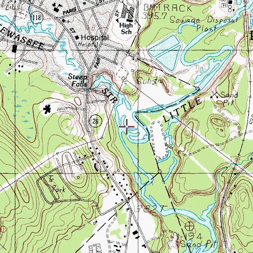 Topographic Map of Pennesseewassee Stream, ME