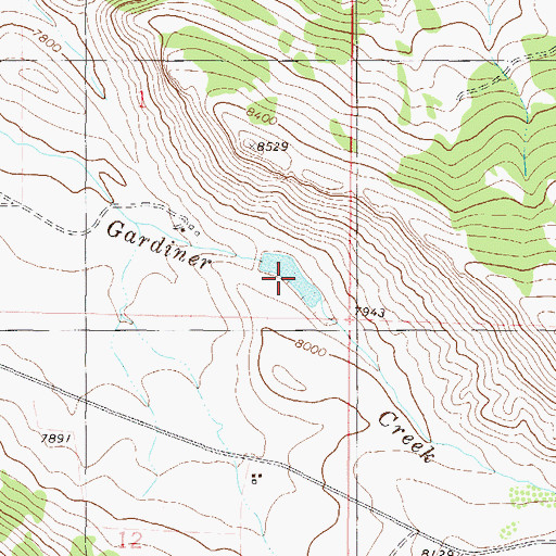 Topographic Map of Cottonwood Reservoir, CO