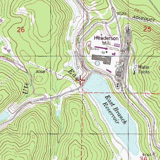 Topographic Map of East Branch Dam, CO