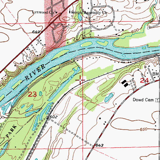 Topographic Map of Yorkville Prairie Nature Preserve, IL