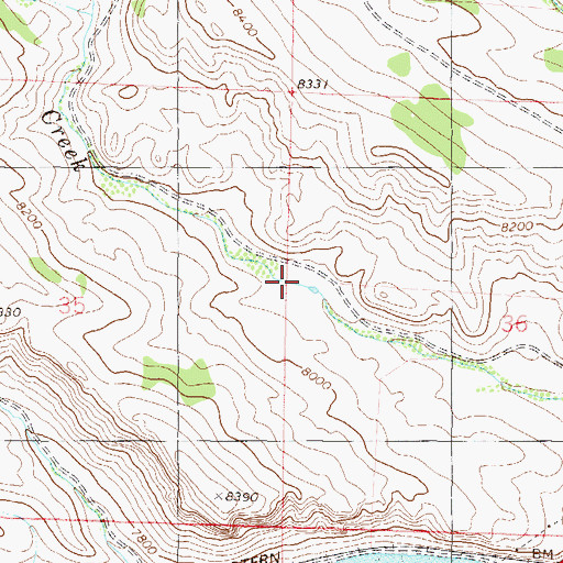 Topographic Map of Huntington Reservoir, CO