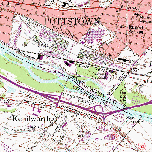 Topographic Map of Mount Zion Cemetery, PA