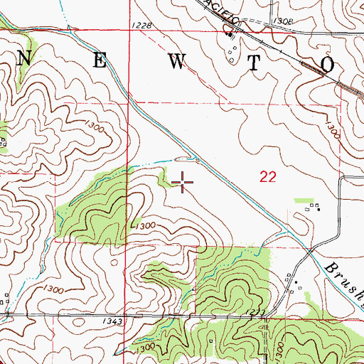 Topographic Map of Daniel Davis Timber, IA