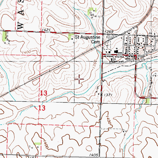 Topographic Map of Halbur Ridge Wildlife Area, IA
