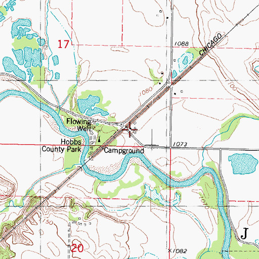 Topographic Map of Jasper Post Office (historical), IA