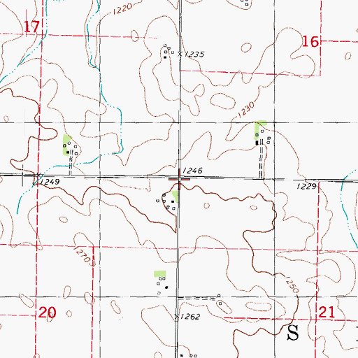 Topographic Map of Kentner Post Office (historical), IA