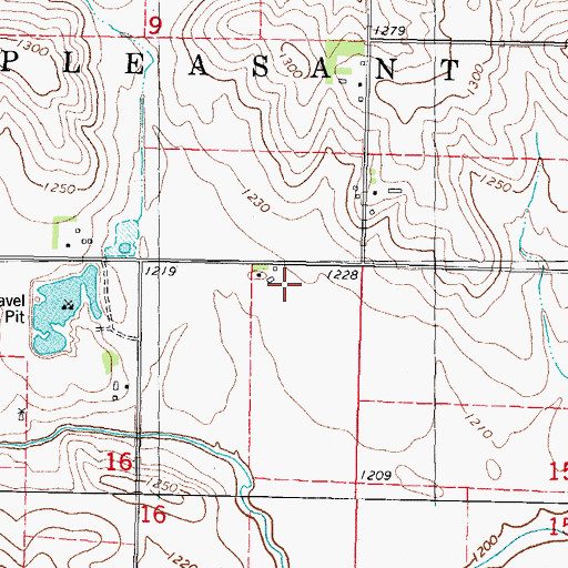 Topographic Map of Macks Post Office (historical), IA