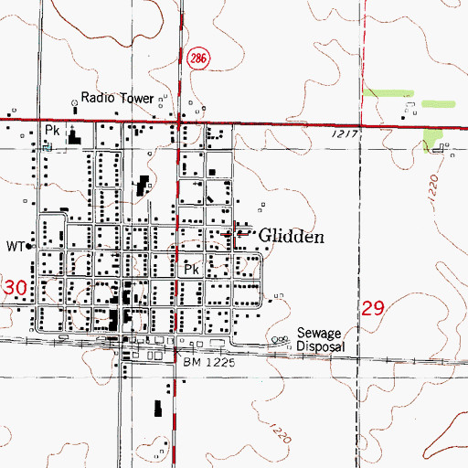 Topographic Map of Saint Elizabith Seton Church, IA