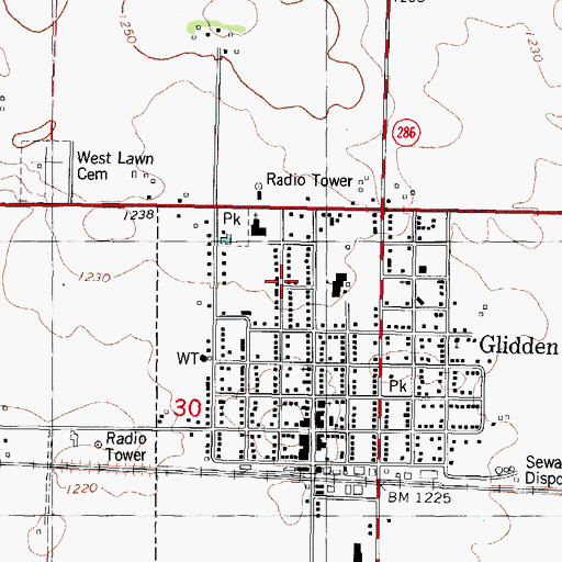 Topographic Map of Saint Anthony Medical Clinic, IA