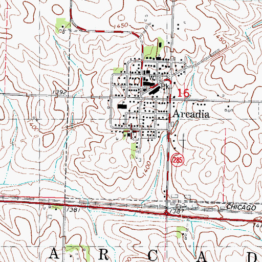 Topographic Map of Saint John's Catholic Church, IA