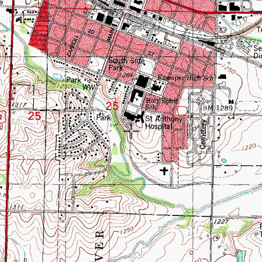 Topographic Map of Iowa Orthopedic Group Center, IA