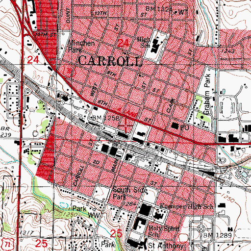 Topographic Map of Family and Specialty Medical Center, IA