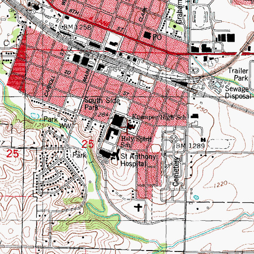 Topographic Map of Holy Spirit Catholic Church, IA