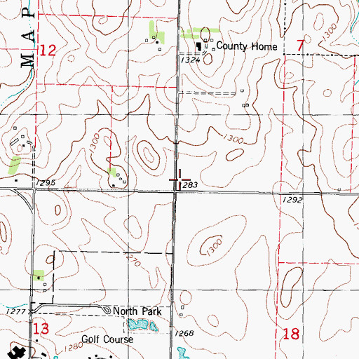 Topographic Map of Faith Baptist Church, IA