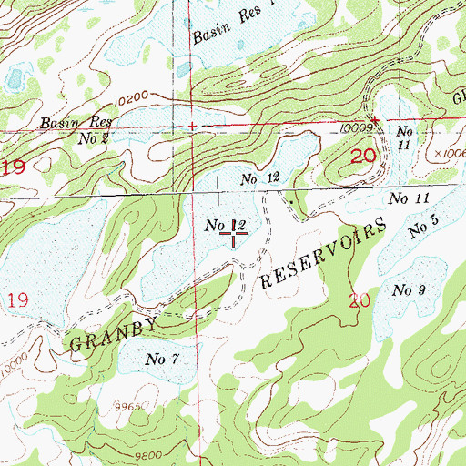 Topographic Map of Granby Number 12 Dam, CO