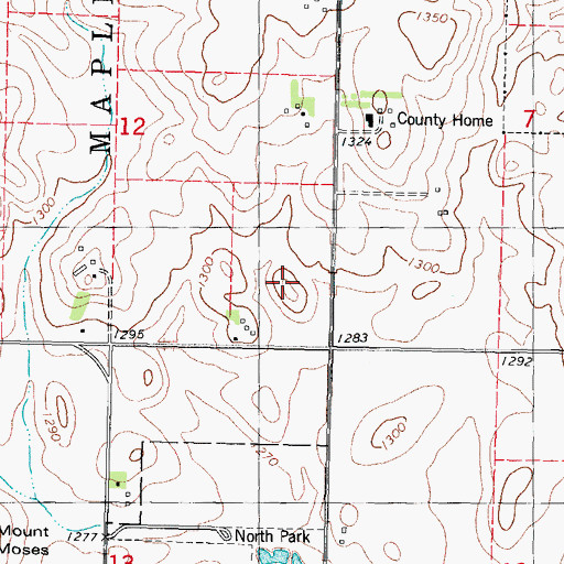 Topographic Map of Carroll Middle School, IA