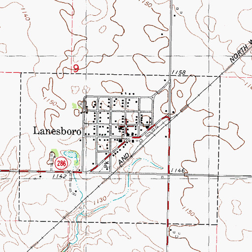 Topographic Map of United Methodist Church, IA